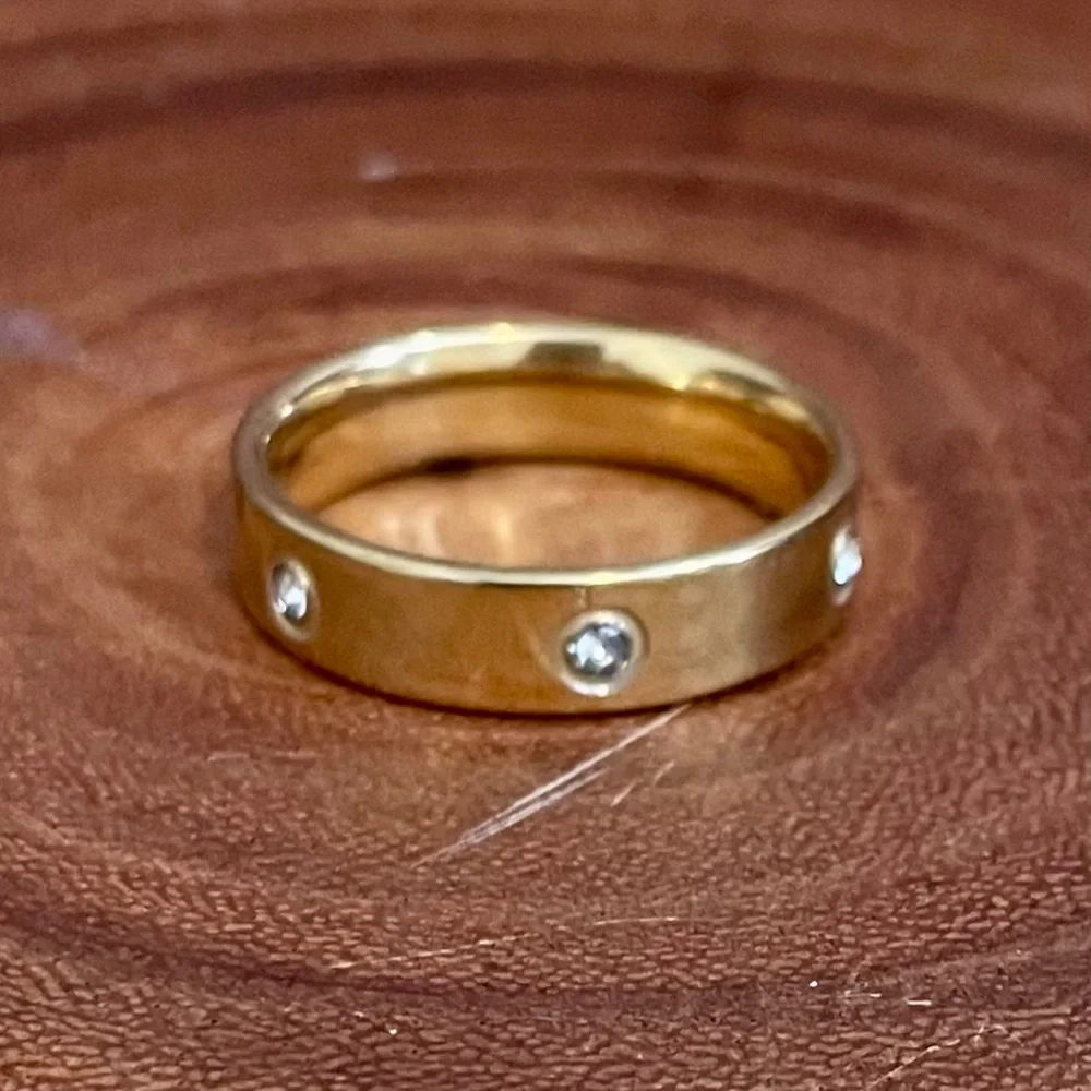 Unisex Love Ring Designer Inspired Band 18K Gold Filled